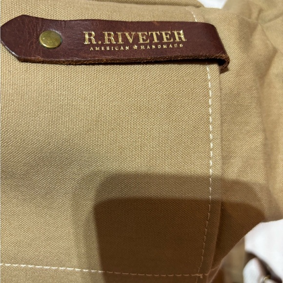 R.RIVETER Crossbody Bag Leather Strap & Bottom Military Handcrafted - Picture 5 of 14